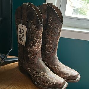 Circle G Cowboy Boots, Size 8, Never Worn, Brand New With Tags